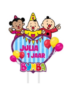 Full Colour Taarttopper op Maat: Clown Hart