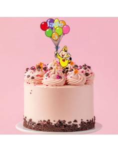 Full Colour Taarttopper op Maat: Clown met Ballonnen 2
