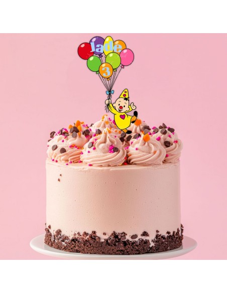Full Colour Taarttopper op Maat: Clown met Ballonnen