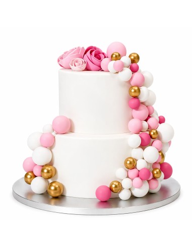 Simply Making Decoratieve Ballen Set Fuchsia/Roze/Wit/Goud