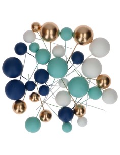 Simply Making Decoratieve Ballen Set Blauw/Wit/Goud -32st-