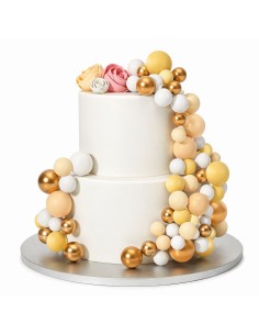 Simply Making Decoratieve Ballen Set Geel/Wit/Goud -32st- 2