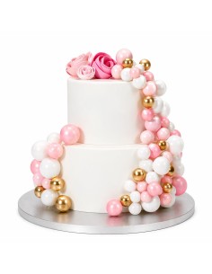 Simply Making Decoratieve Ballen Set Roze/Wit/Goud -32st- 2