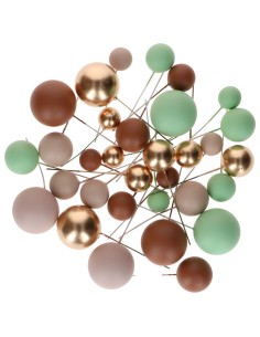 Simply Making Decoratieve Ballen Set Groen/Bruin/Goud -32st-