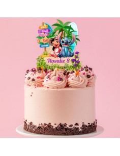 Full Colour Taarttopper op Maat: Lilo & Stitch Strand 2