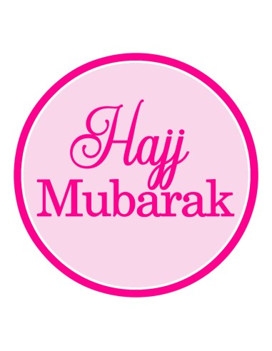 3D Uitsteker op Maat: Hajj Mubarak met Stempel