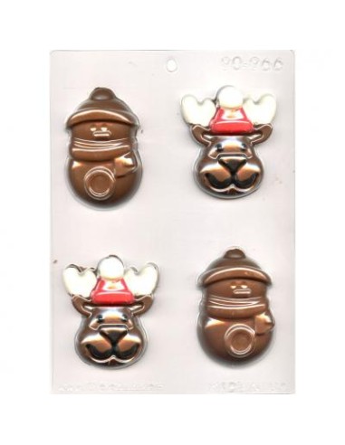 CK Chocolate & Candy Mold Reindeer & Snowman