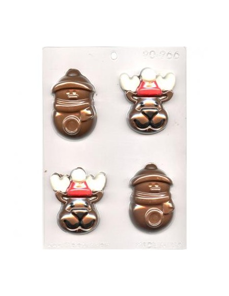 CK Chocolate & Candy Mold Reindeer & Snowman