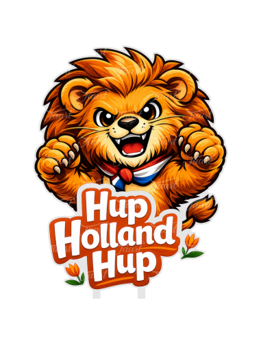 Full Colour Taarttopper op Maat: Hup Holland Hup Schattig
