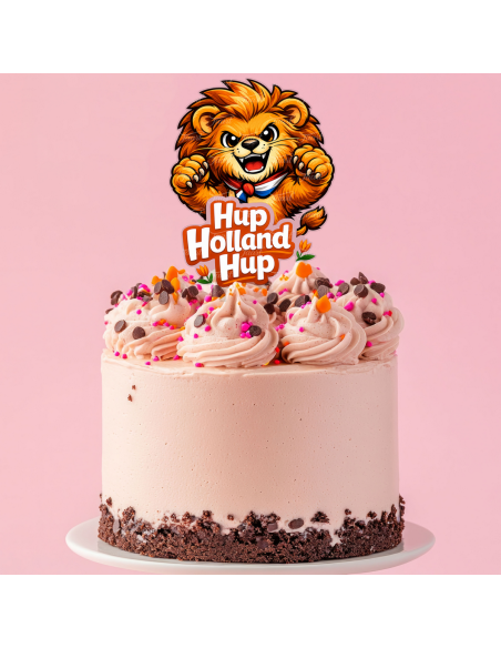 Full Colour Taarttopper op Maat: Hup Holland Hup Schattig
