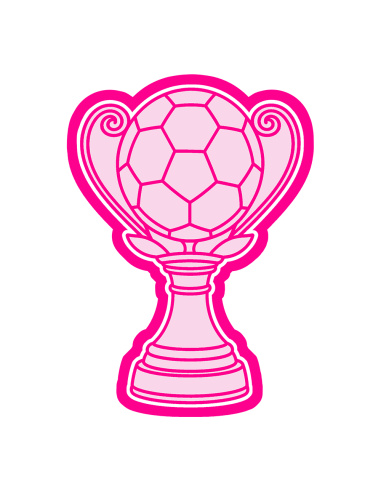 3D Uitsteker op Maat: Voetbal Trofee met Bal