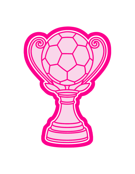 3D Uitsteker op Maat: Voetbal Trofee met Bal