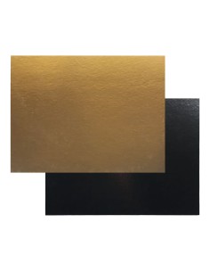 Taartkarton Goud/Zwart Rechthoek 30x40cm -5st-
