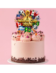 Full Colour Taarttopper op Maat: Voetbal World Cup 2026 2