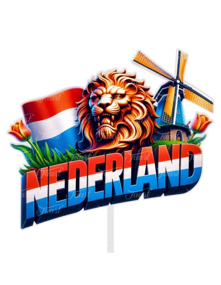 Full Colour Taarttopper op Maat: Voetbal Nederland