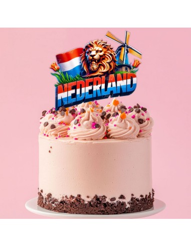 Full Colour Taarttopper op Maat: Voetbal Nederland