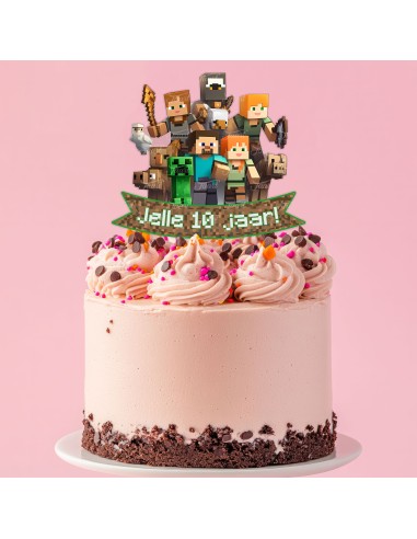 Full Colour Taarttopper op Maat: Minecraft 2