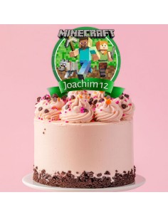 Full Colour Taarttopper op Maat: Minecraft 3 2