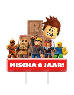 Full Colour Taarttopper op Maat: Roblox 4