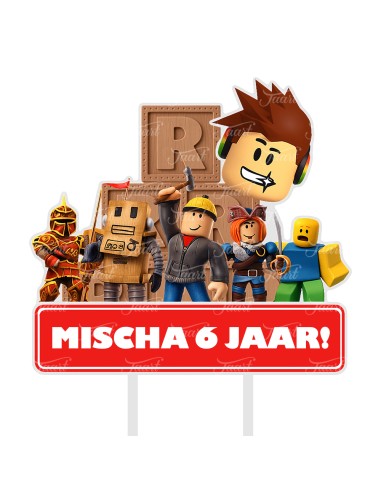 Full Colour Taarttopper op Maat: Roblox 4