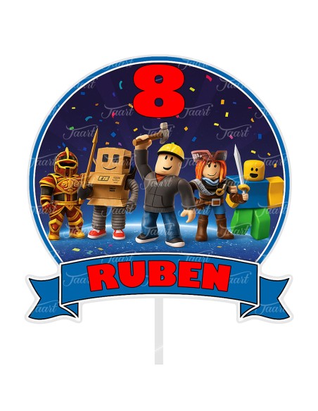 Full Colour Taarttopper op Maat: Roblox 5