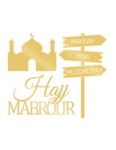 Taarttopper op Maat: Hajj Mabrour Wegwijzer Set