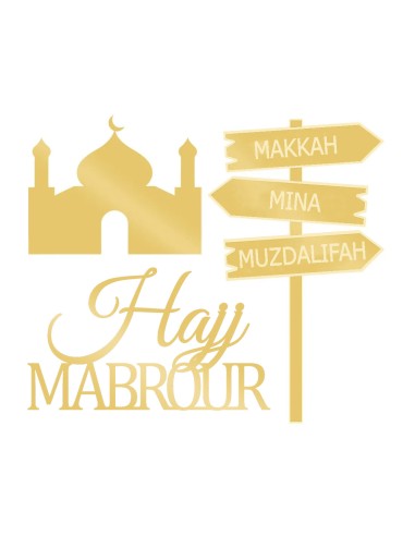Taarttopper op Maat: Hajj Mabrour Wegwijzer Set