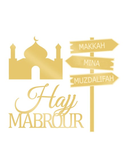 Taarttopper op Maat: Hajj Mabrour Wegwijzer Set