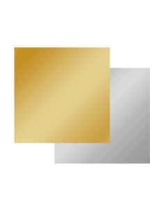 FunCakes Taartkartons Zilver/Goud Vierkant 25cm -3st-