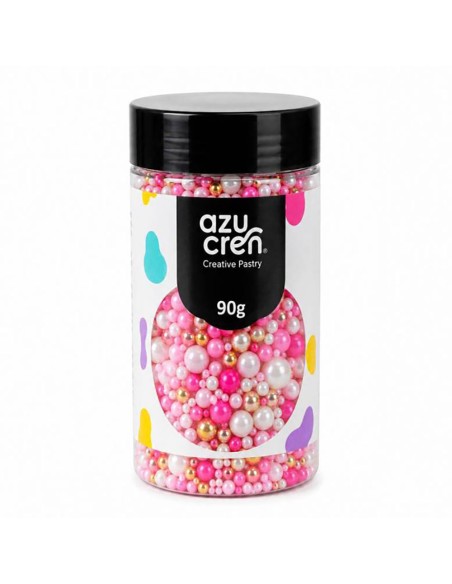 Azucren Suikerparels Pink Glam Mix -90gr-