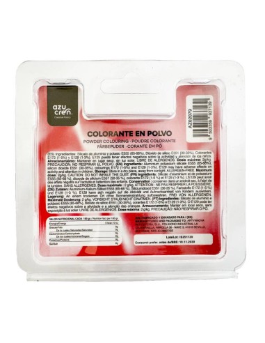 Azucren AzuPearl Eetbare Glanspoeder Rood -3gr-