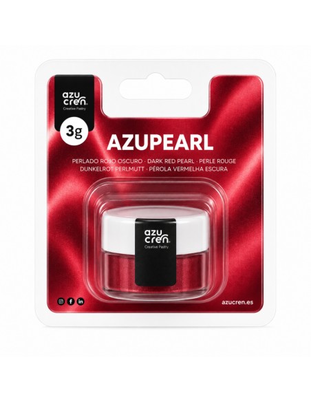 Azucren AzuPearl Eetbare Glanspoeder Donkerrood -3gr-