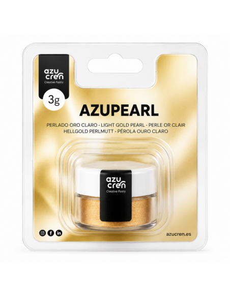 Azucren AzuPearl Eetbare Glanspoeder Lichtgoud -3gr-