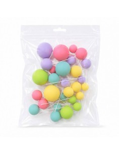 Azucren Decoratieve Foam Ballen Set Pastel -30st-