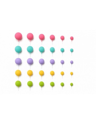 Azucren Decoratieve Foam Ballen Set Pastel -30st-