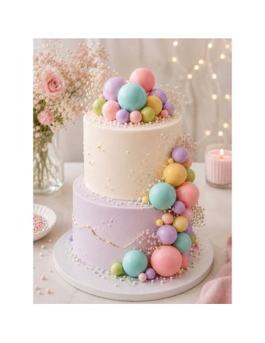 Azucren Decoratieve Foam Ballen Set Pastel -30st-