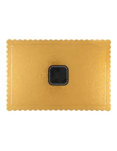 Cake Board Schulp Goud Rechthoek 25x30cm -1st-