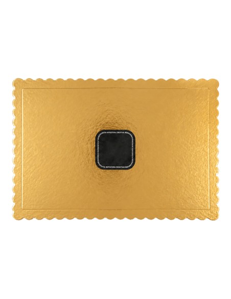 Cake Board Schulp Goud Rechthoek 25x30cm -1st-