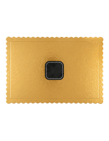 Cake Board Schulp Goud Rechthoek 25x35cm -1st-