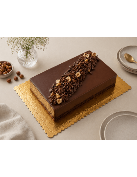 Cake Board Schulp Goud Rechthoek 25x35cm -1st-