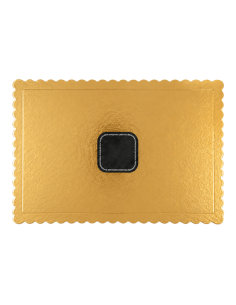 Cake Board Schulp Goud Rechthoek 30x40cm -1st-