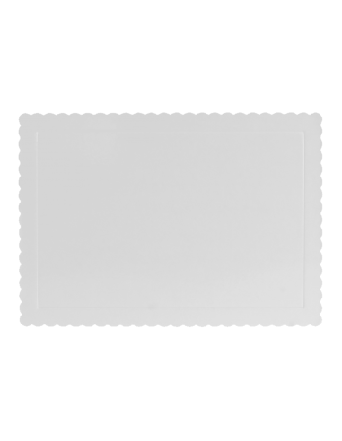 Cake Board Schulp Wit Rechthoek 25x30cm -1st-