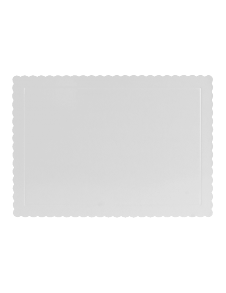 Cake Board Schulp Wit Rechthoek 25x30cm -1st-