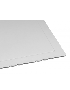 Cake Board Schulp Wit Rechthoek 25x30cm -1st- 2