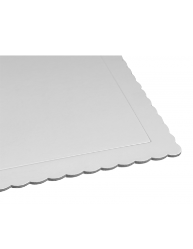 Cake Board Schulp Wit Rechthoek 25x30cm -1st-