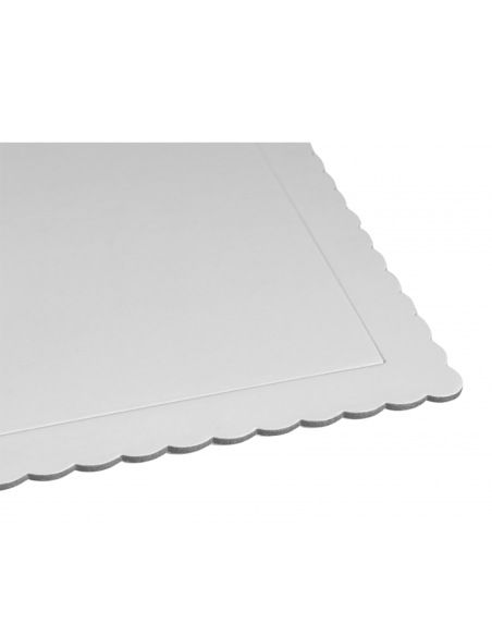 Cake Board Schulp Wit Rechthoek 25x30cm -1st-