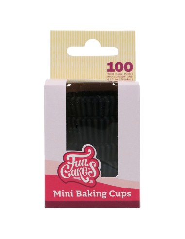 FunCakes Mini Baking Cups Zwart -100st-