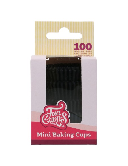 FunCakes Mini Baking Cups Zwart -100st-