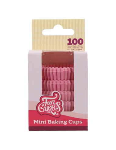 FunCakes Mini Baking Cups Lichtroze -100st-