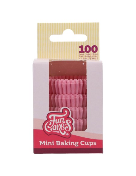 FunCakes Mini Baking Cups Lichtroze -100st-